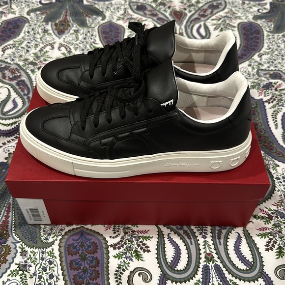 Salvatore Ferragamo Other - Salvatore Ferragamo Borg Nero Calf/Nero Calf size 10 1/2 M